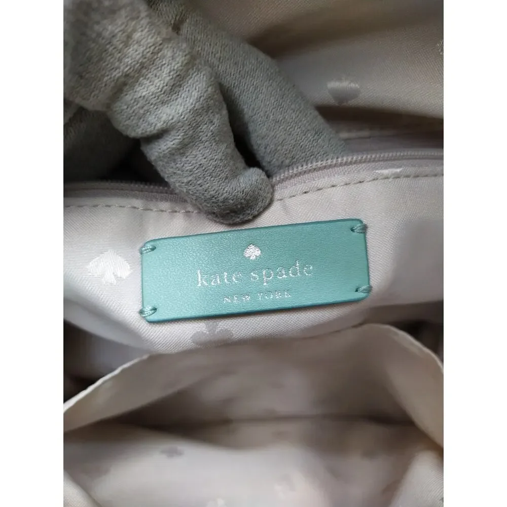 Kate Spade New York Blue White Nylon Zippers Top Handle Backpack